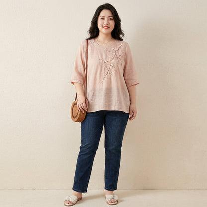 Top di Cotone Ricamato Zoey