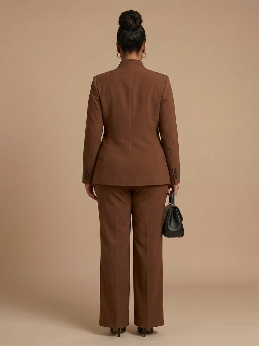 Delta | Tailleur Strutturato con Collo alla Coreana