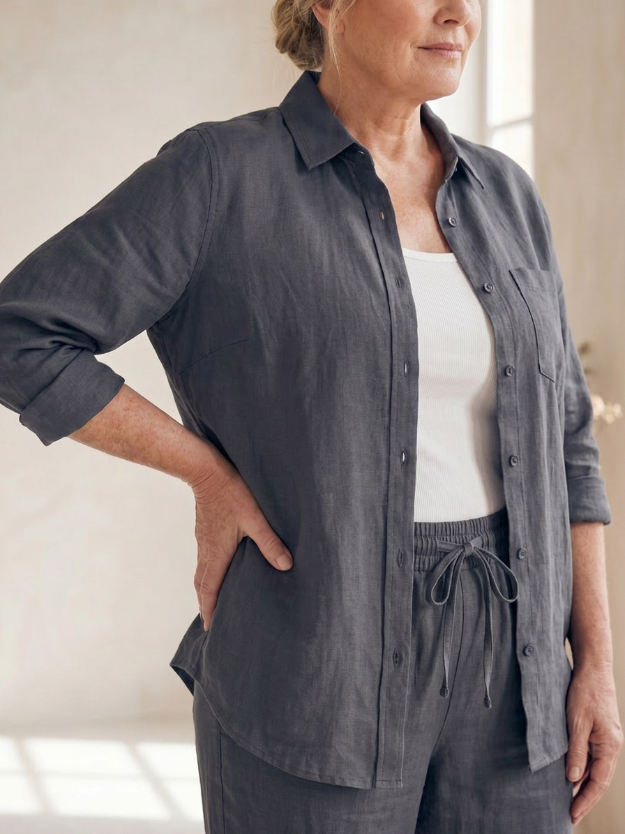 Noor | Completo Camicia a Manica Lunga e Pantalone Affusolato