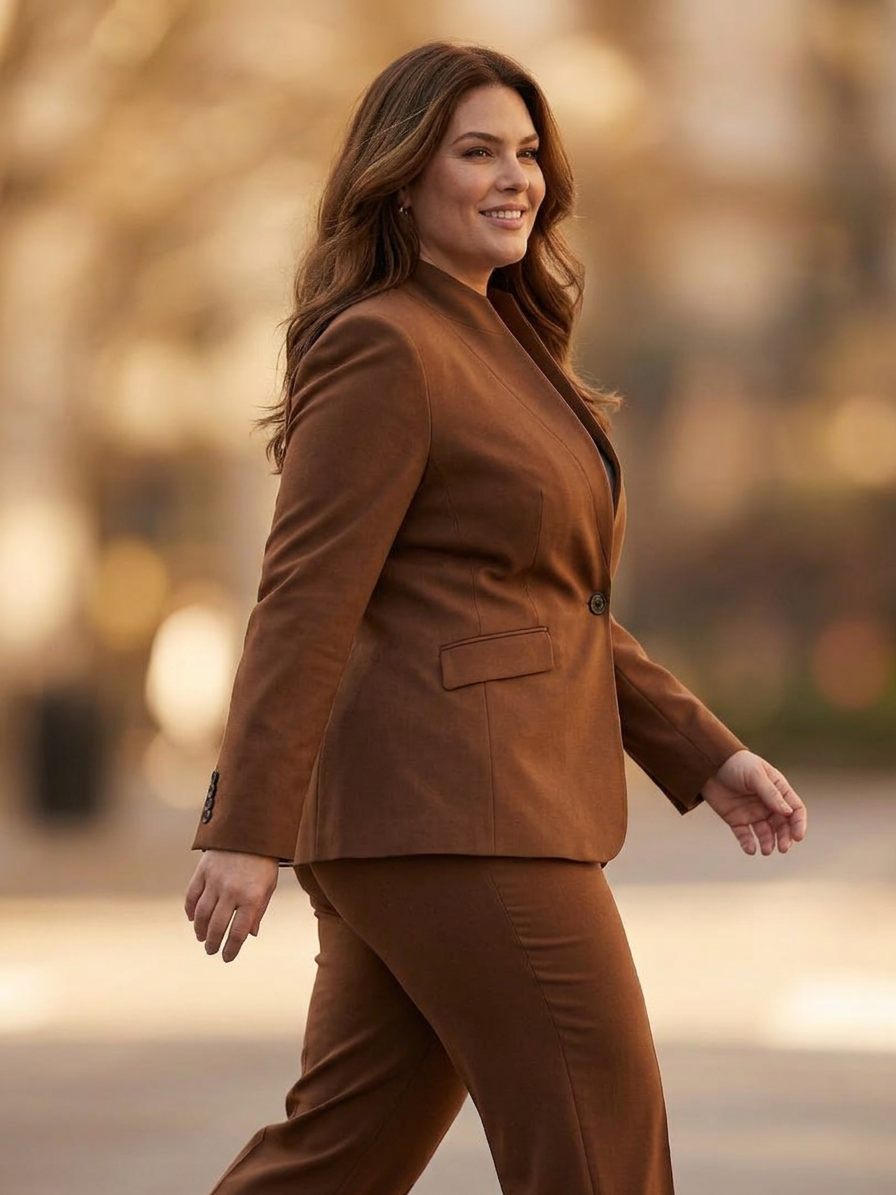 Delta | Tailleur Strutturato con Collo alla Coreana