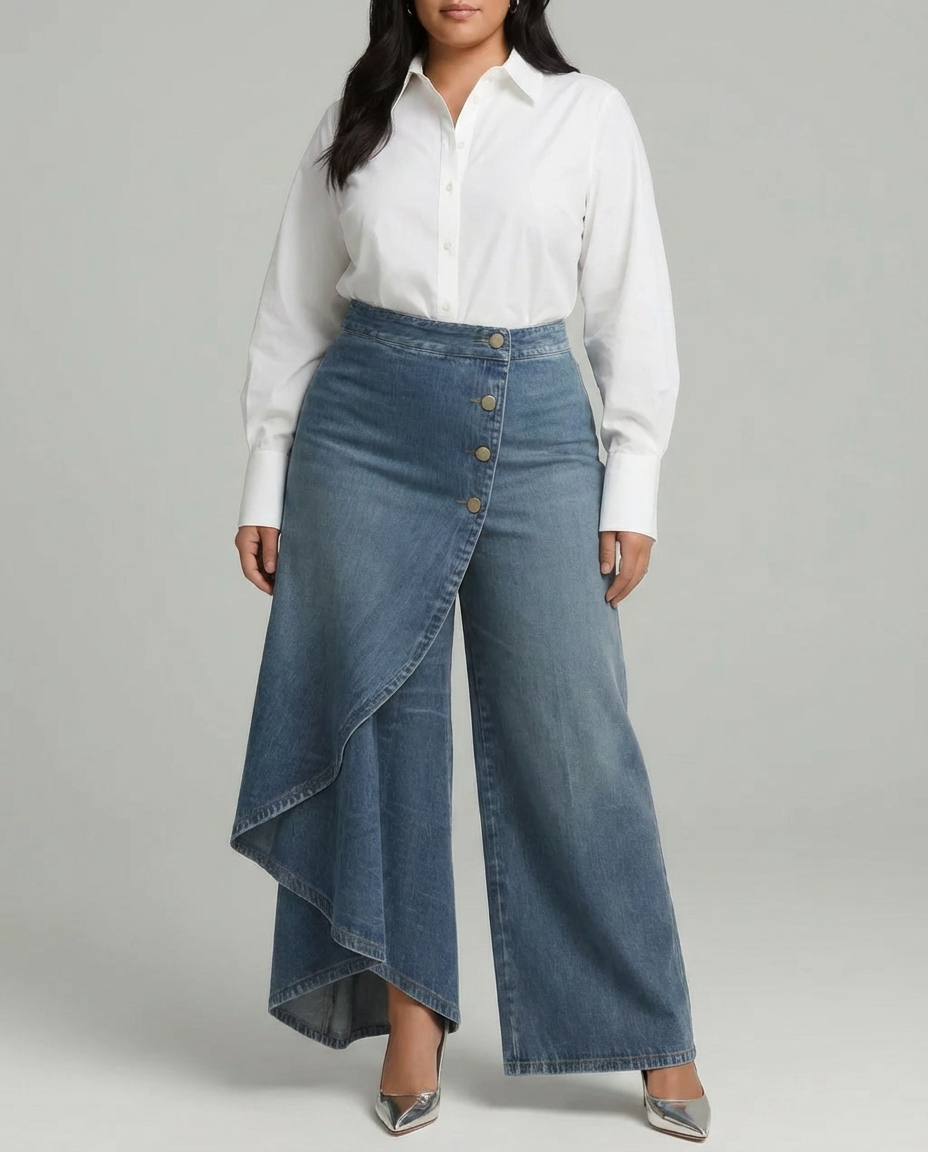 Pantaloni in Denim a Portafoglio Audrey
