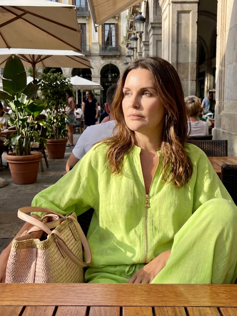 Natalia | Completo Top a Palloncino con Zip e Pantalone Ampio