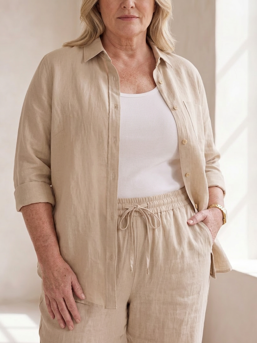 Noor | Completo Camicia a Manica Lunga e Pantalone Affusolato