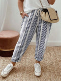 Zafirah | Pantalone Rilassato con Stampa Tribale