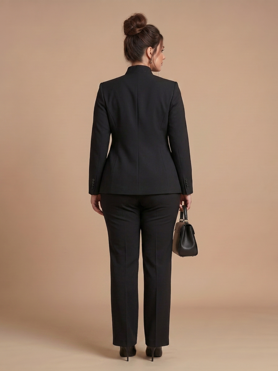 Delta | Tailleur Strutturato con Collo alla Coreana