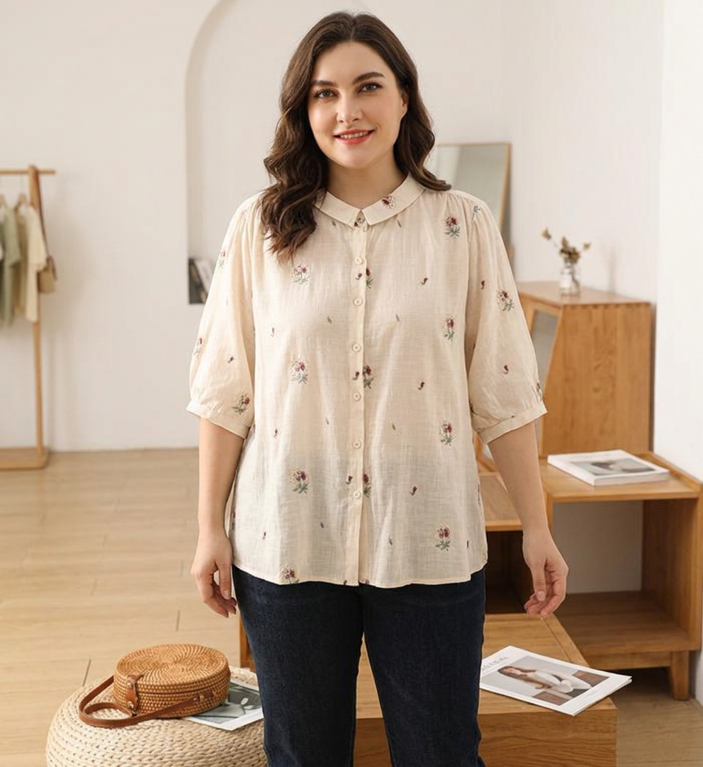 Camicia Floreale di Cotone Chloe