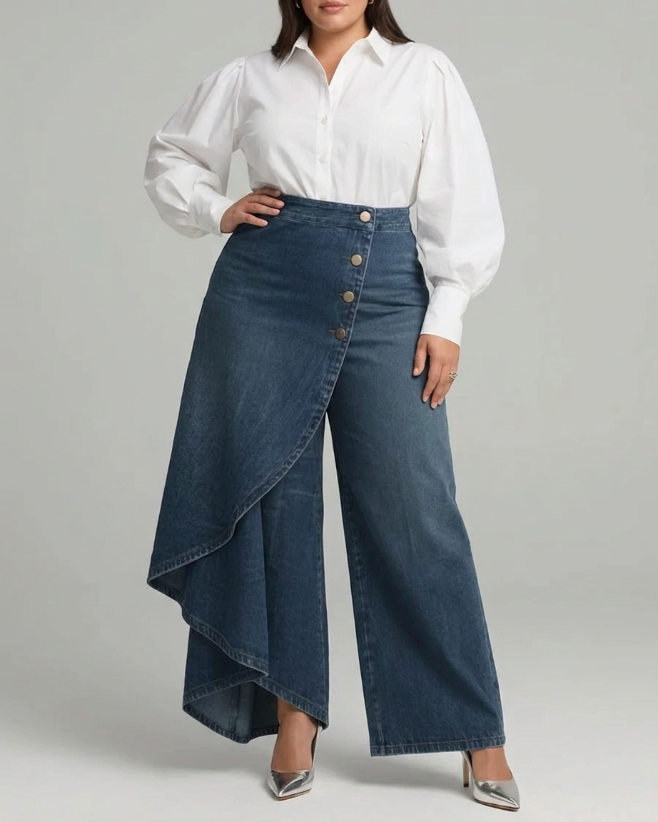 Pantaloni in Denim a Portafoglio Audrey