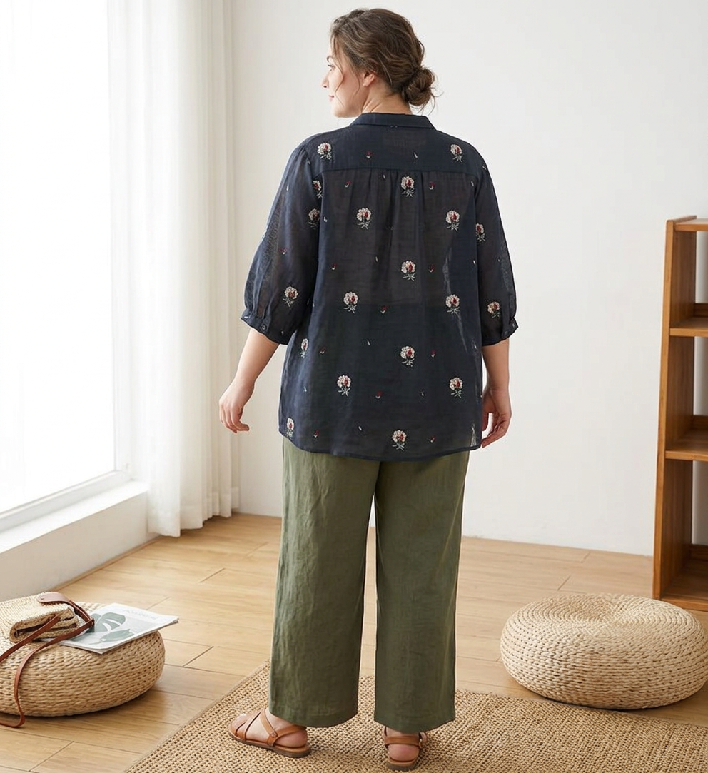 Camicia Floreale di Cotone Chloe