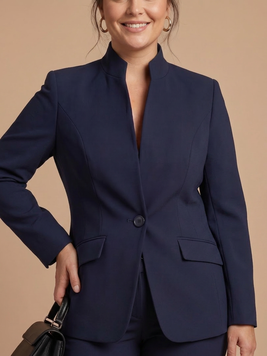 Delta | Tailleur Strutturato con Collo alla Coreana