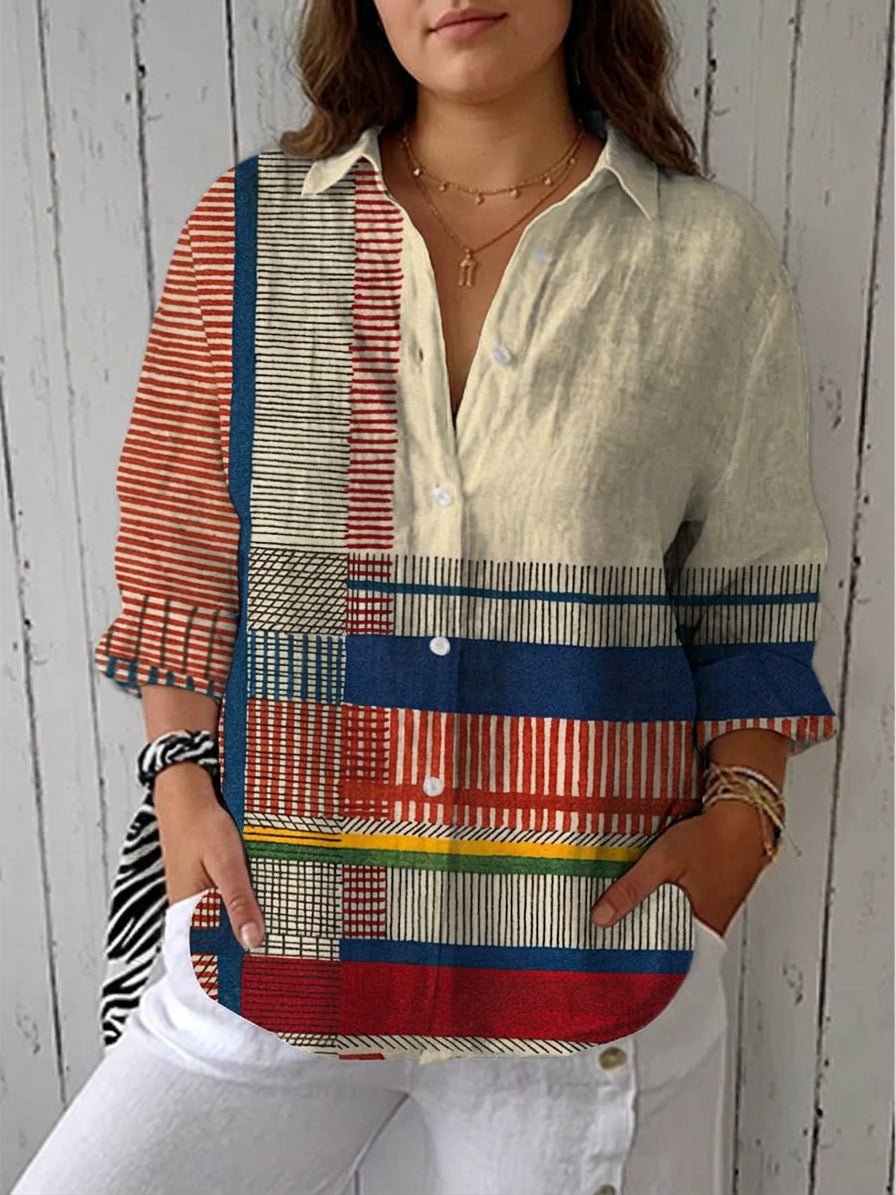 Camicetta Catherine – Patchwork a Righe