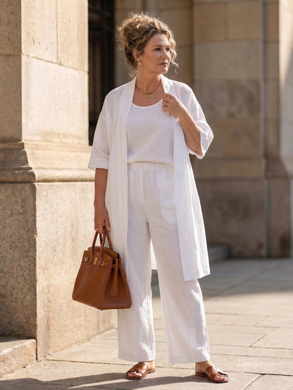 Yael | Completo Tre Pezzi Rilassato con Top e Pantalone