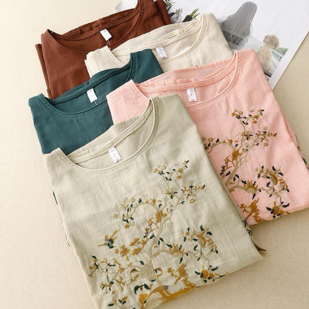 Top di Cotone Ricamato Lewis