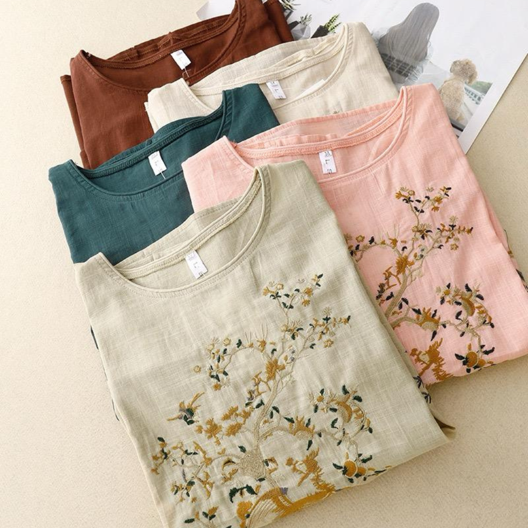 Top di Cotone Ricamato Lewis