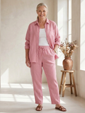 Noor | Completo Camicia a Manica Lunga e Pantalone Affusolato