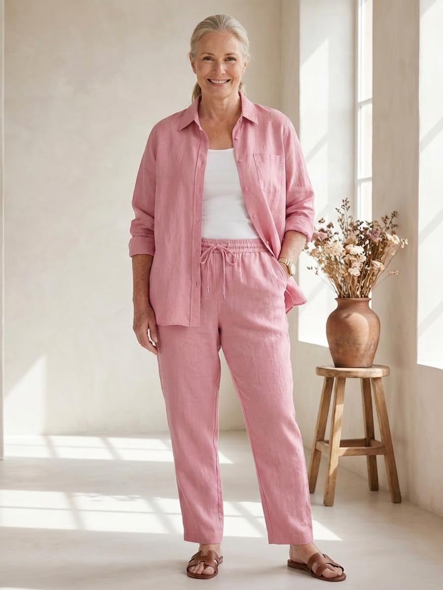 Noor | Completo Camicia a Manica Lunga e Pantalone Affusolato