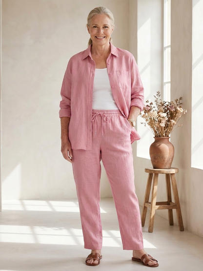 Noor | Completo Camicia a Manica Lunga e Pantalone Affusolato