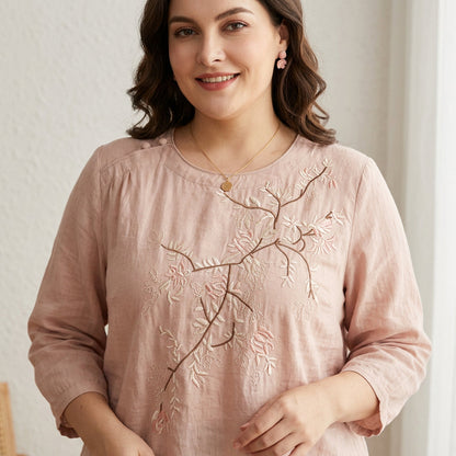 Top di Cotone Ricamato Zoey