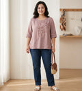 Top di Cotone Ricamato Zoey