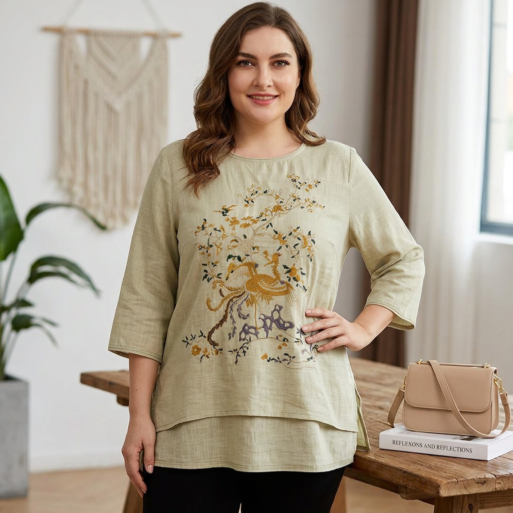 Top di Cotone Ricamato Lewis