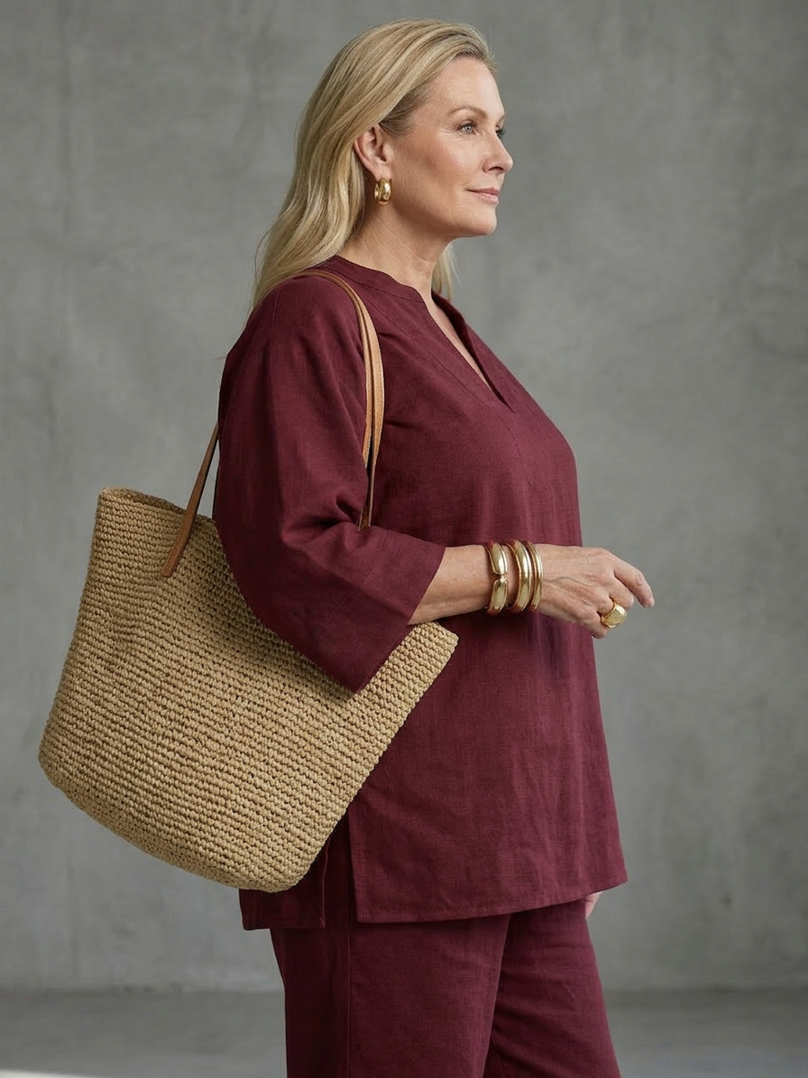 Georgiana | Completo Tunica con Scollo a V e Pantalone Arricciato