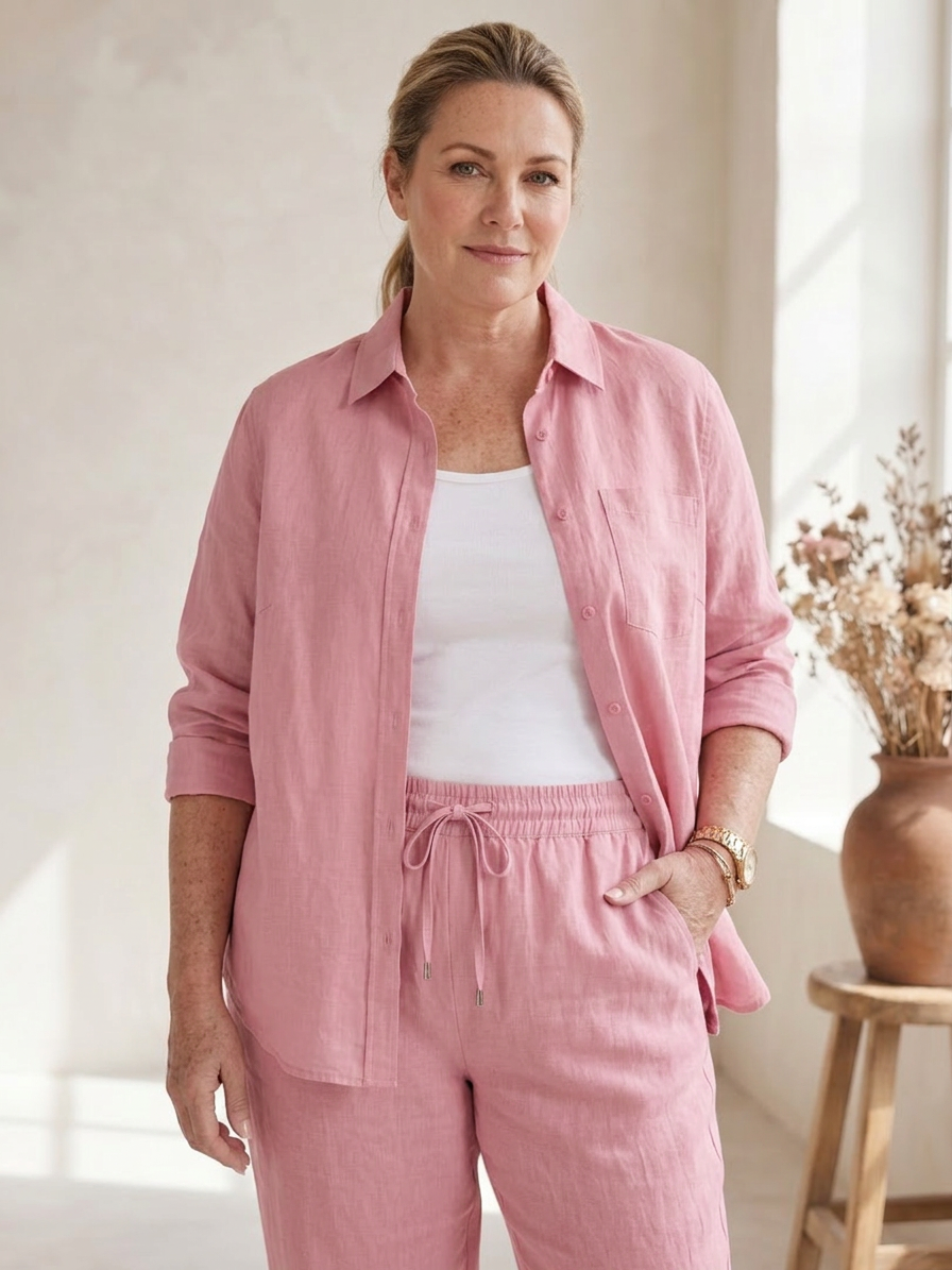 Noor | Completo Camicia a Manica Lunga e Pantalone Affusolato