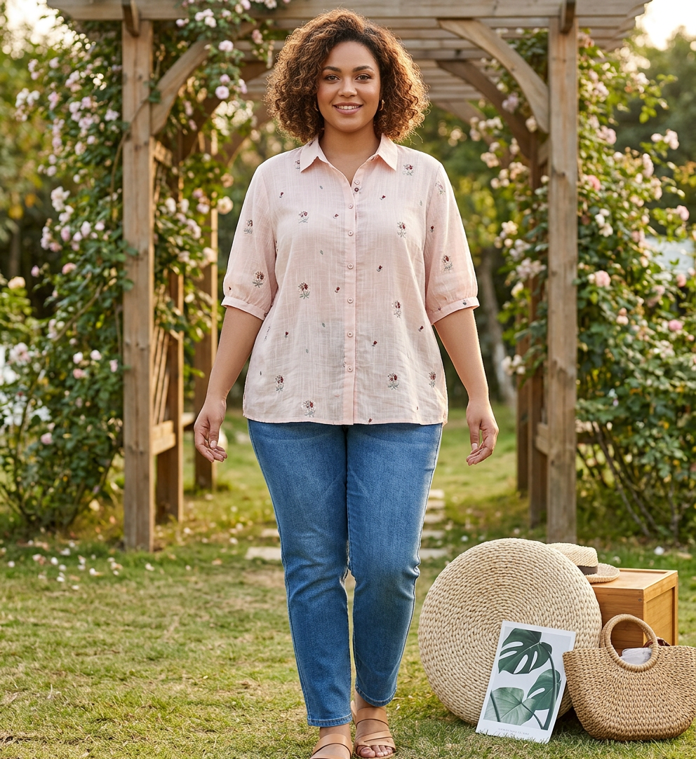 Camicia Floreale di Cotone Chloe
