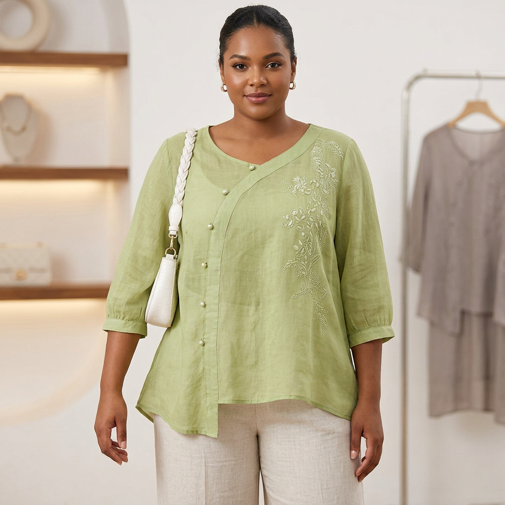 Top Elegante di Cotone Reed