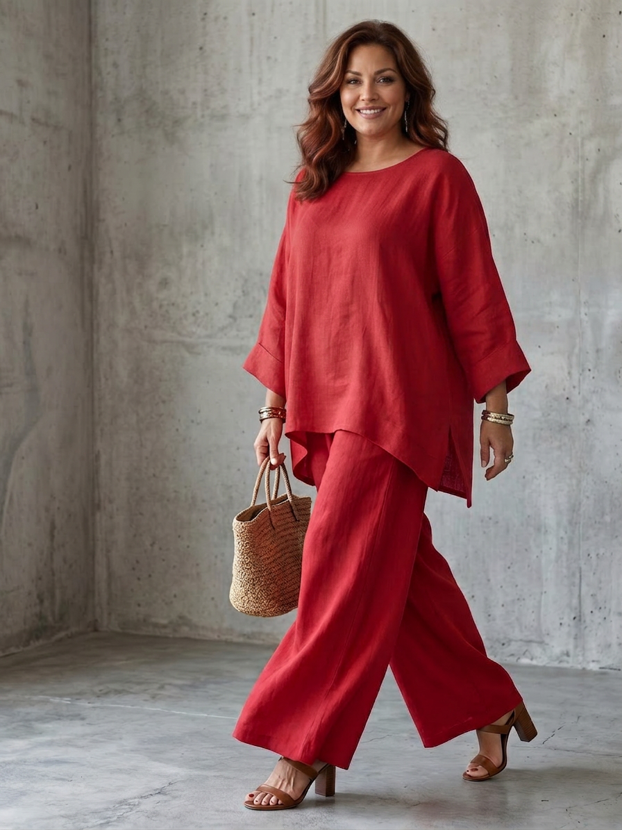 Prue | Completo Tunica Oversize con Pantalone Ampio