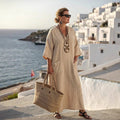 Amara | Abito Lungo in Lino Coastal Fluido