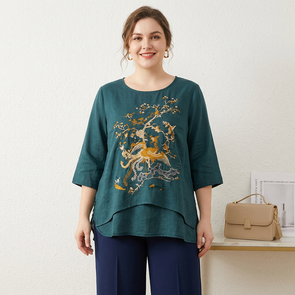 Top di Cotone Ricamato Lewis