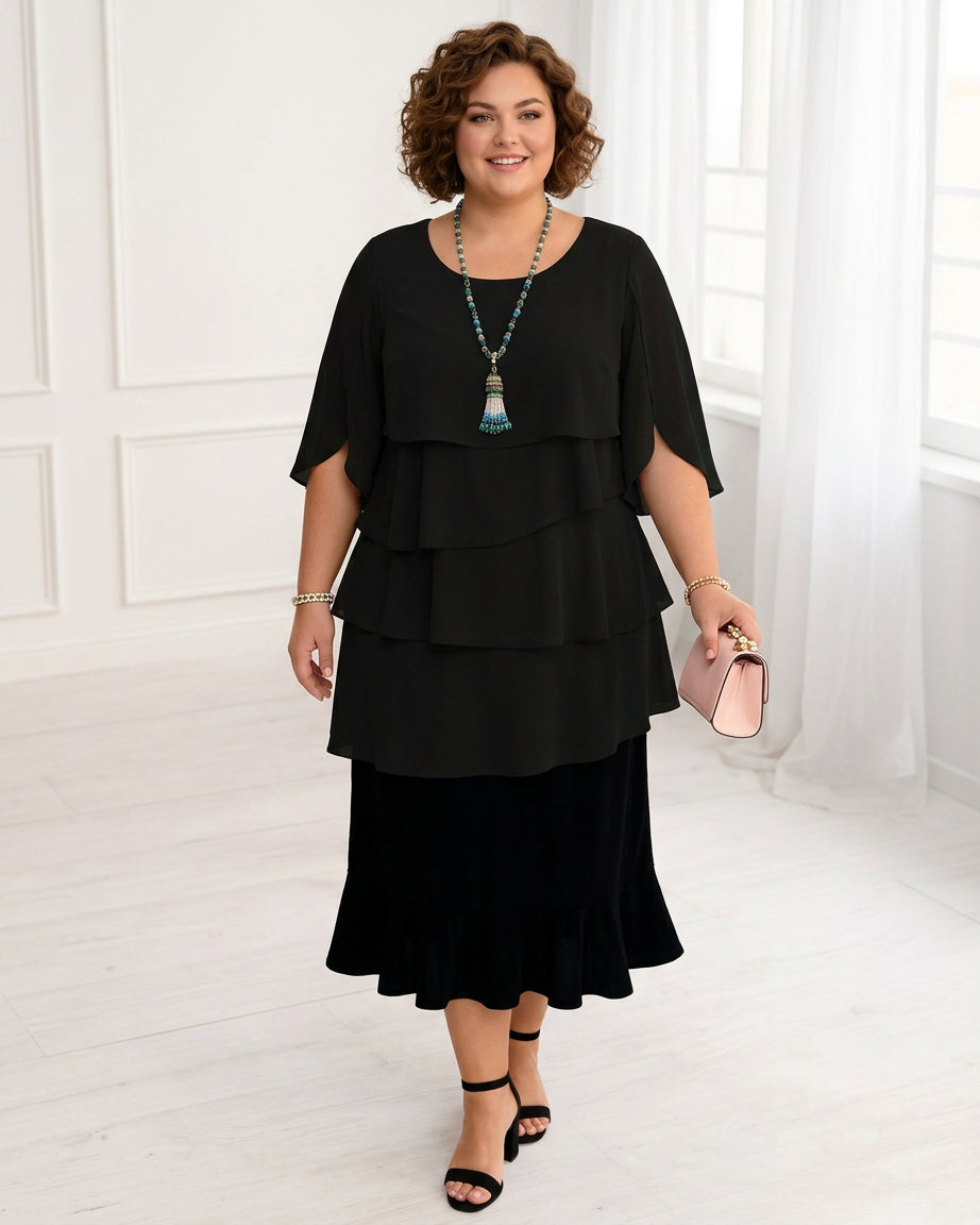 Patricia | Abito Comodo ed Elegante con Volant
