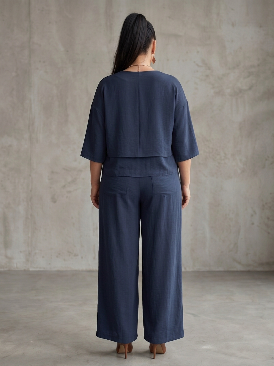 River | Completo Top a Strati e Pantalone Largo