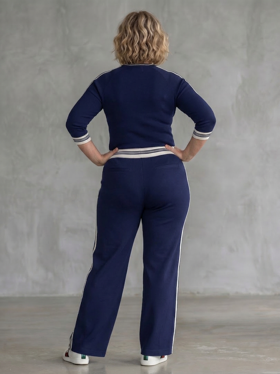 Eirlys | Completo Top Aderente a Manica Lunga e Pantalone Largo