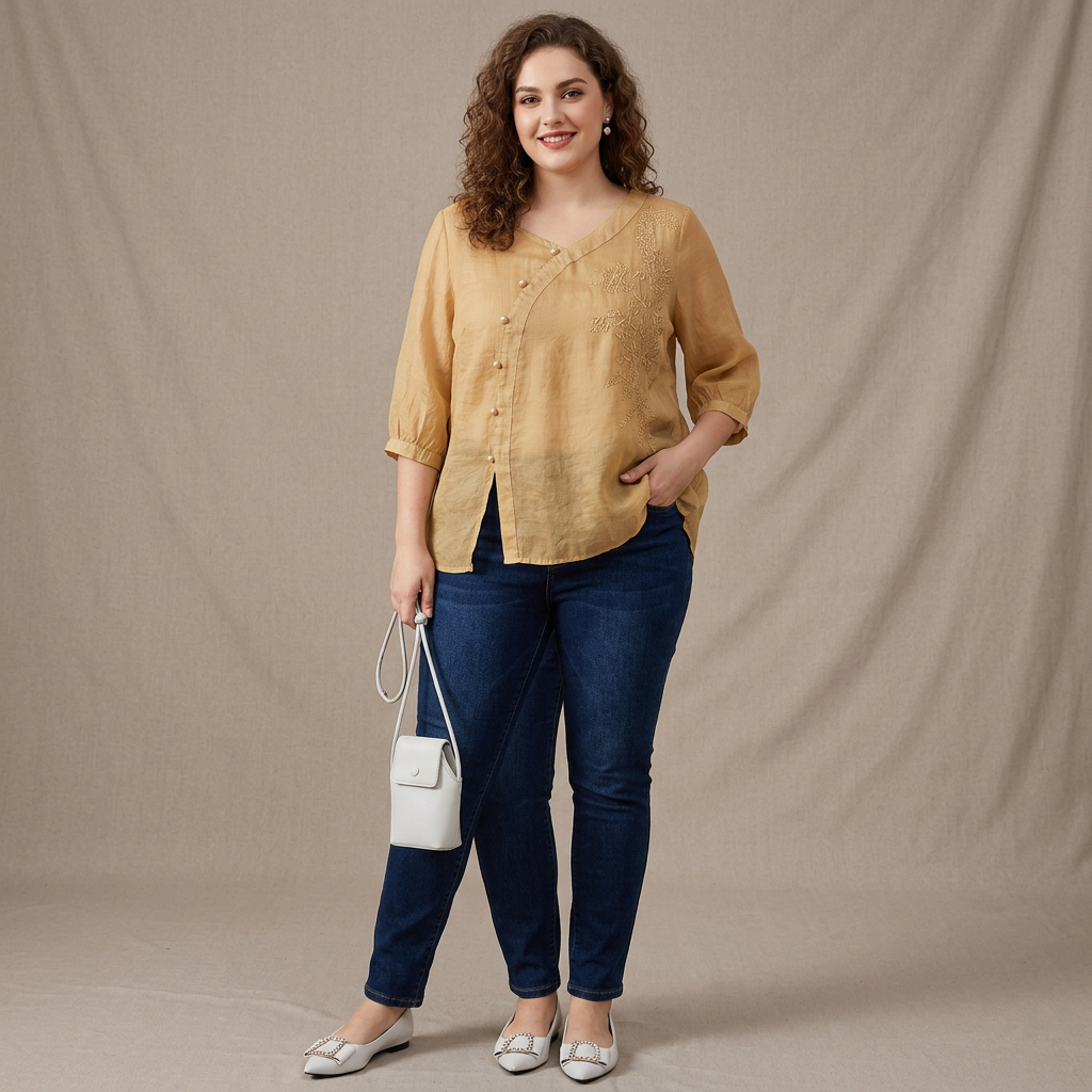 Top Elegante di Cotone Reed