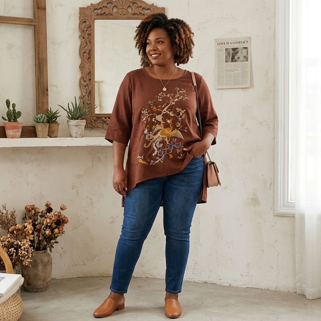 Top di Cotone Ricamato Lewis