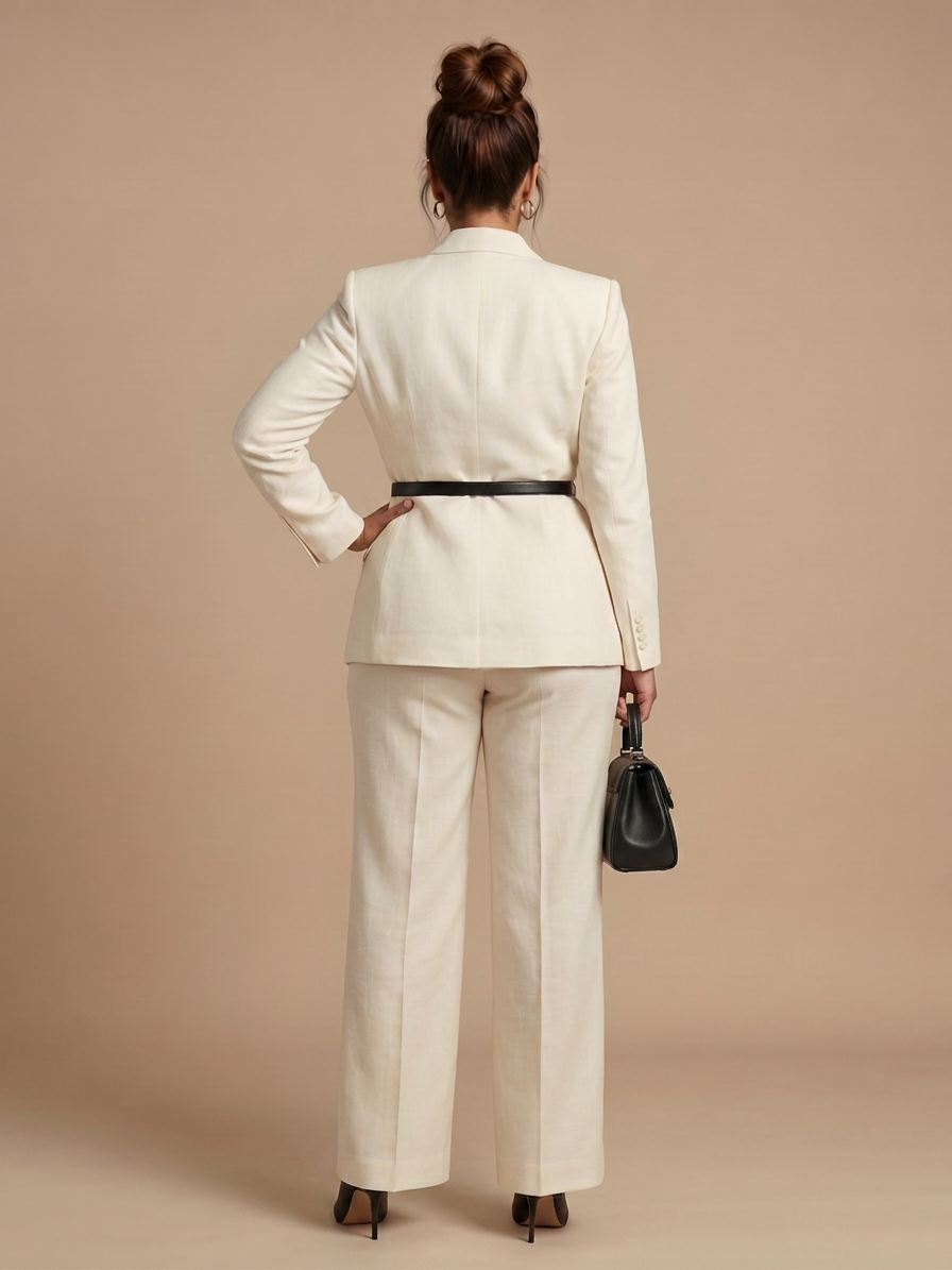 Delta | Tailleur Strutturato con Collo alla Coreana