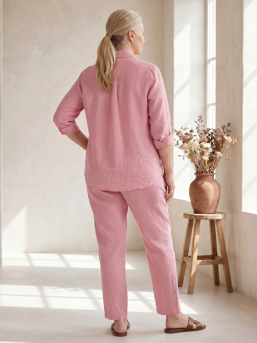Noor | Completo Camicia a Manica Lunga e Pantalone Affusolato