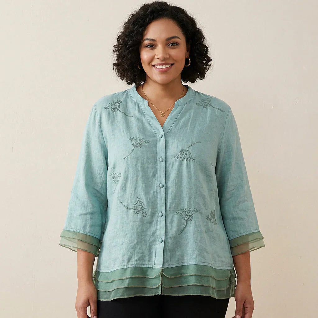 Top Elegante di Cotone Moore
