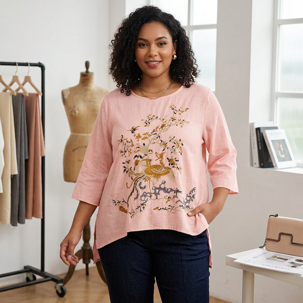 Top di Cotone Ricamato Lewis
