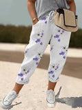 Lavendora | Pantalone Rilassato Floreale in Lavanda