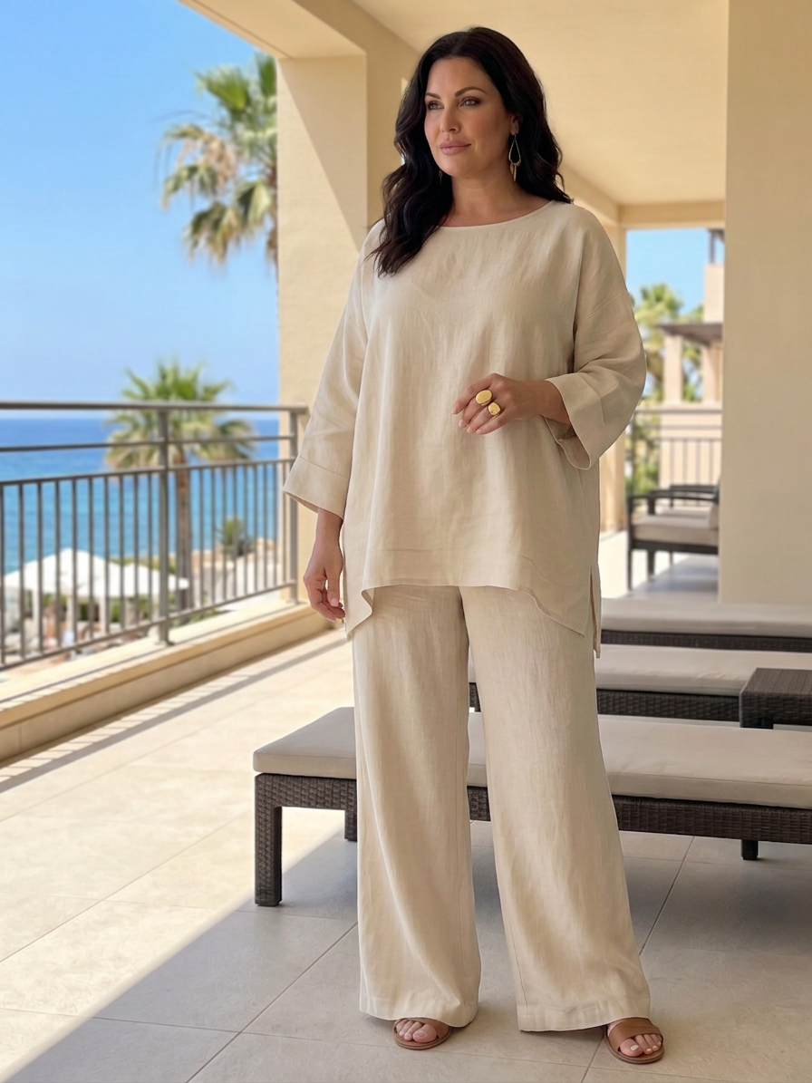 Prue | Completo Tunica Oversize con Pantalone Ampio