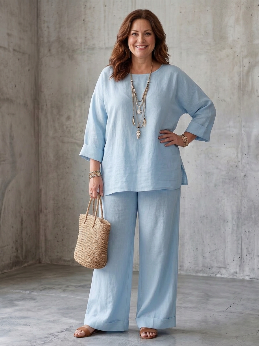Prue | Completo Tunica Oversize con Pantalone Ampio