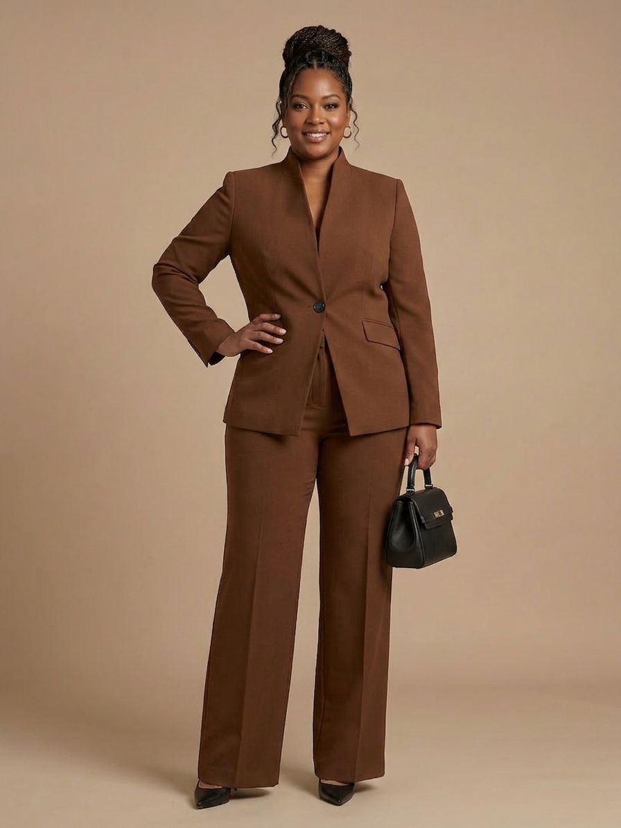 Delta | Tailleur Strutturato con Collo alla Coreana