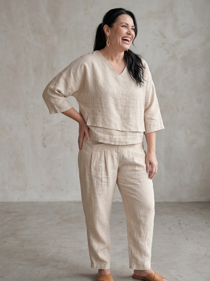 River | Completo Top a Strati e Pantalone Largo