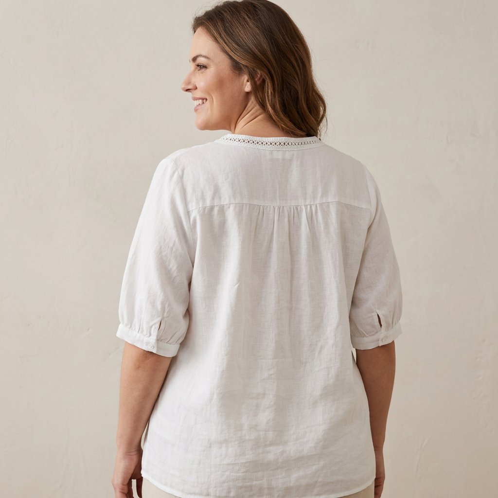 Top di Cotone Ricamato Quinn