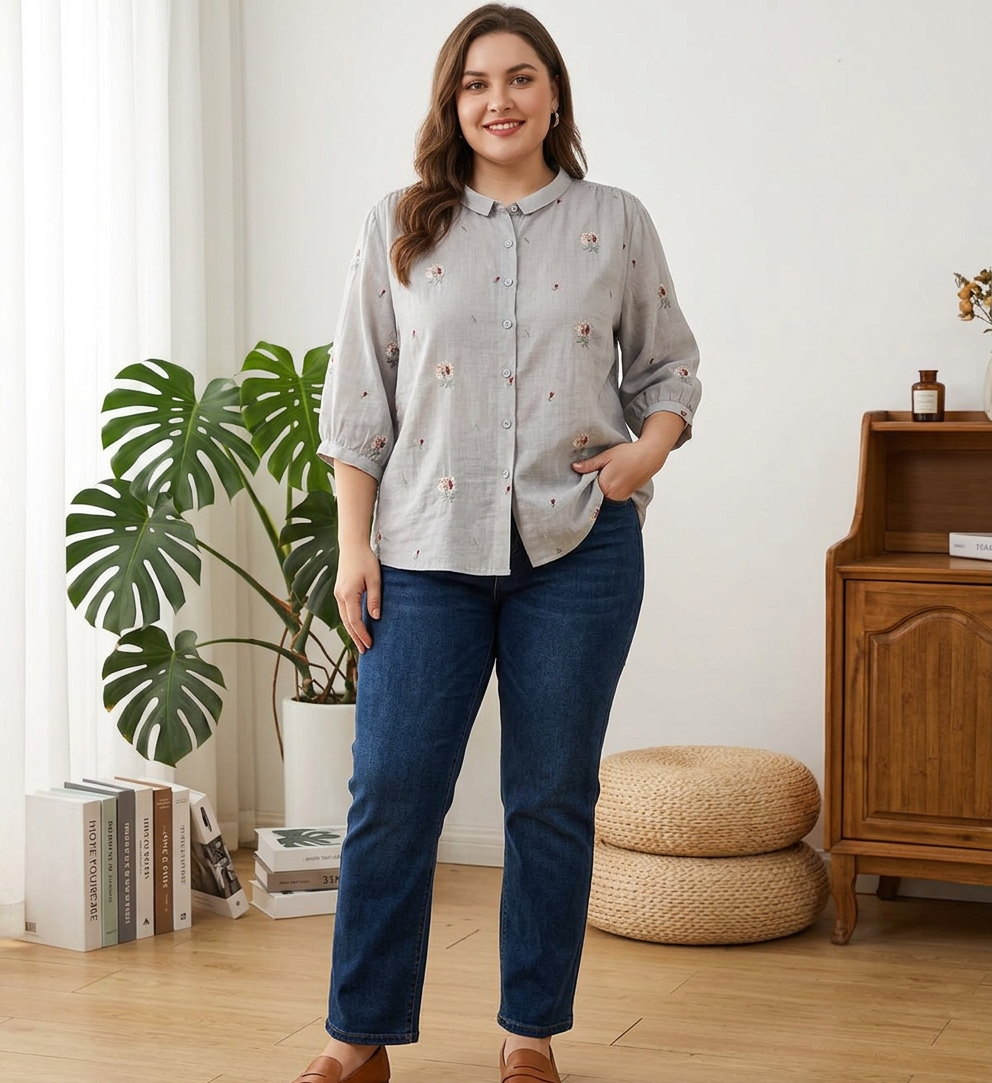 Camicia Floreale di Cotone Chloe