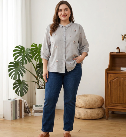 Camicia Floreale di Cotone Chloe