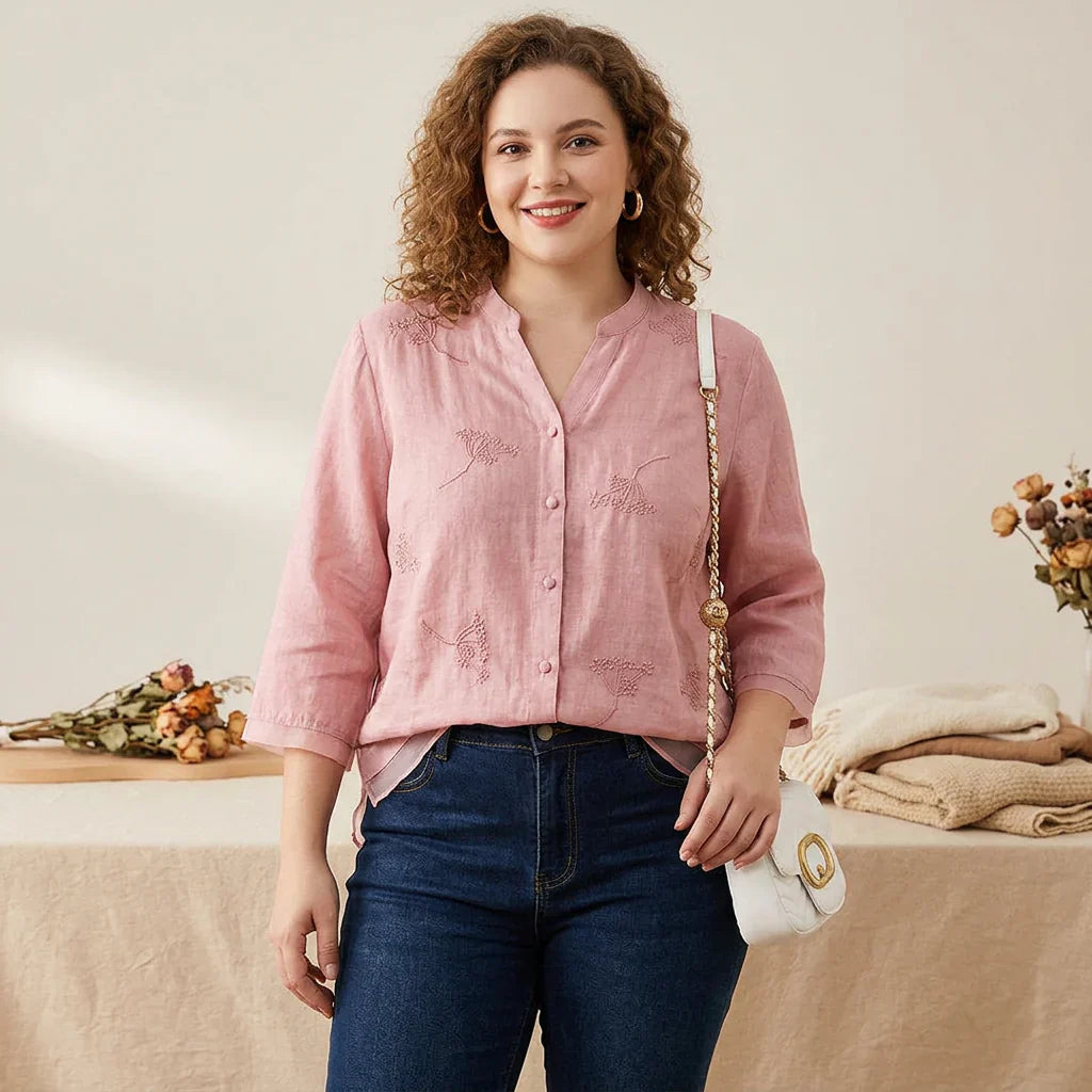 Top Elegante di Cotone Moore