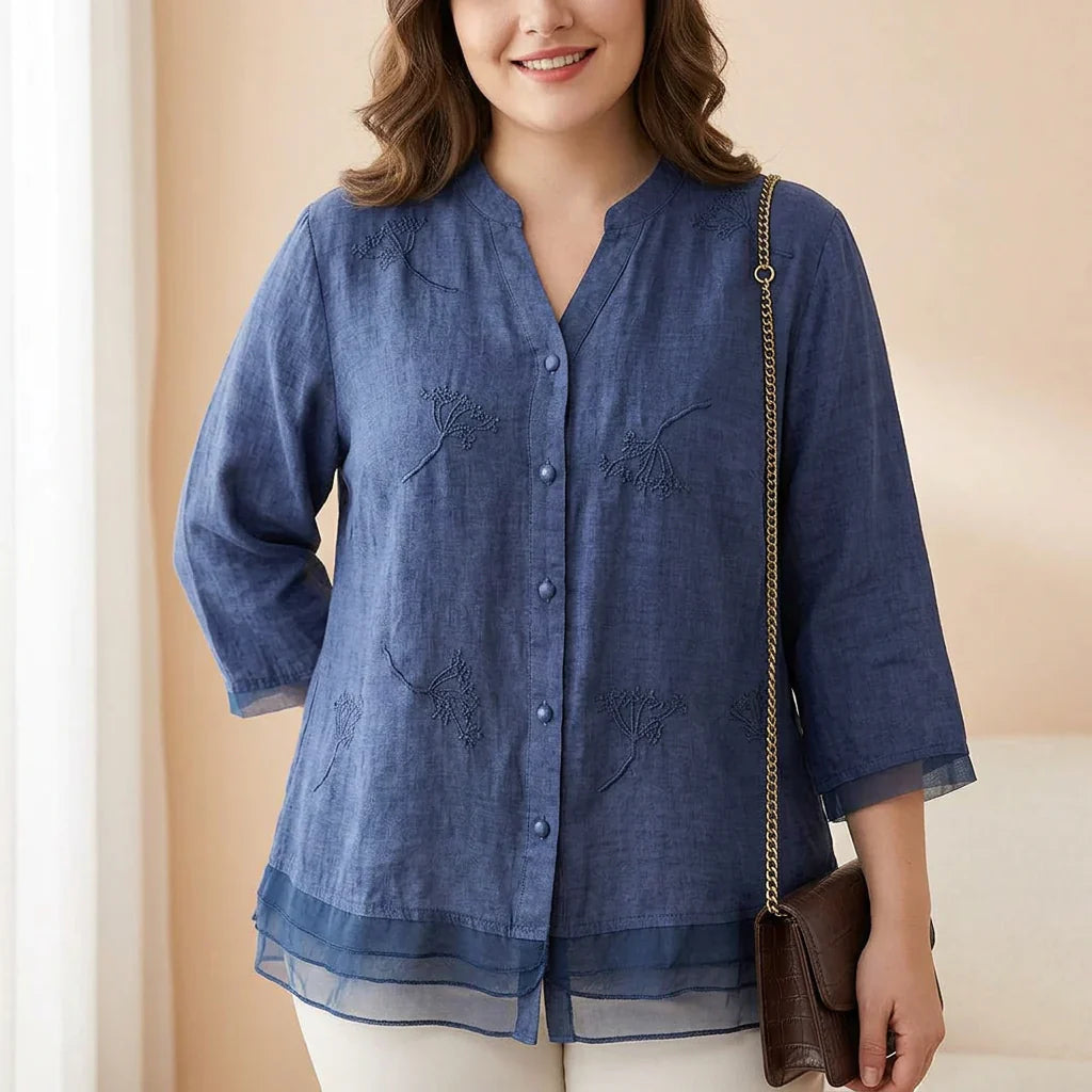 Top Elegante di Cotone Moore