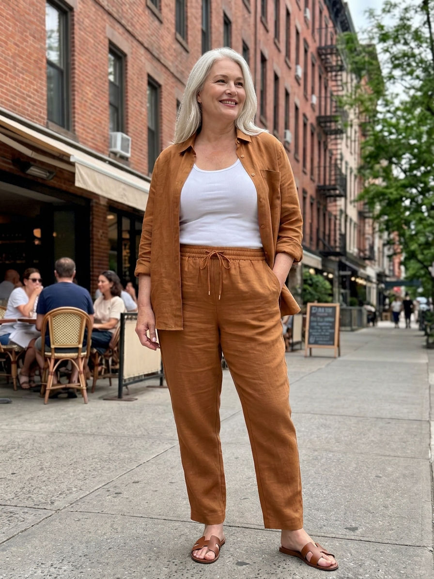 Noor | Completo Camicia a Manica Lunga e Pantalone Affusolato